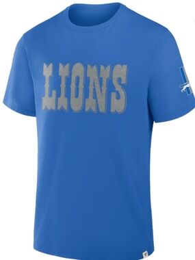 3XL Detroit Lions Fanatics Elevated Classic Legacy T-Shirt - Blue